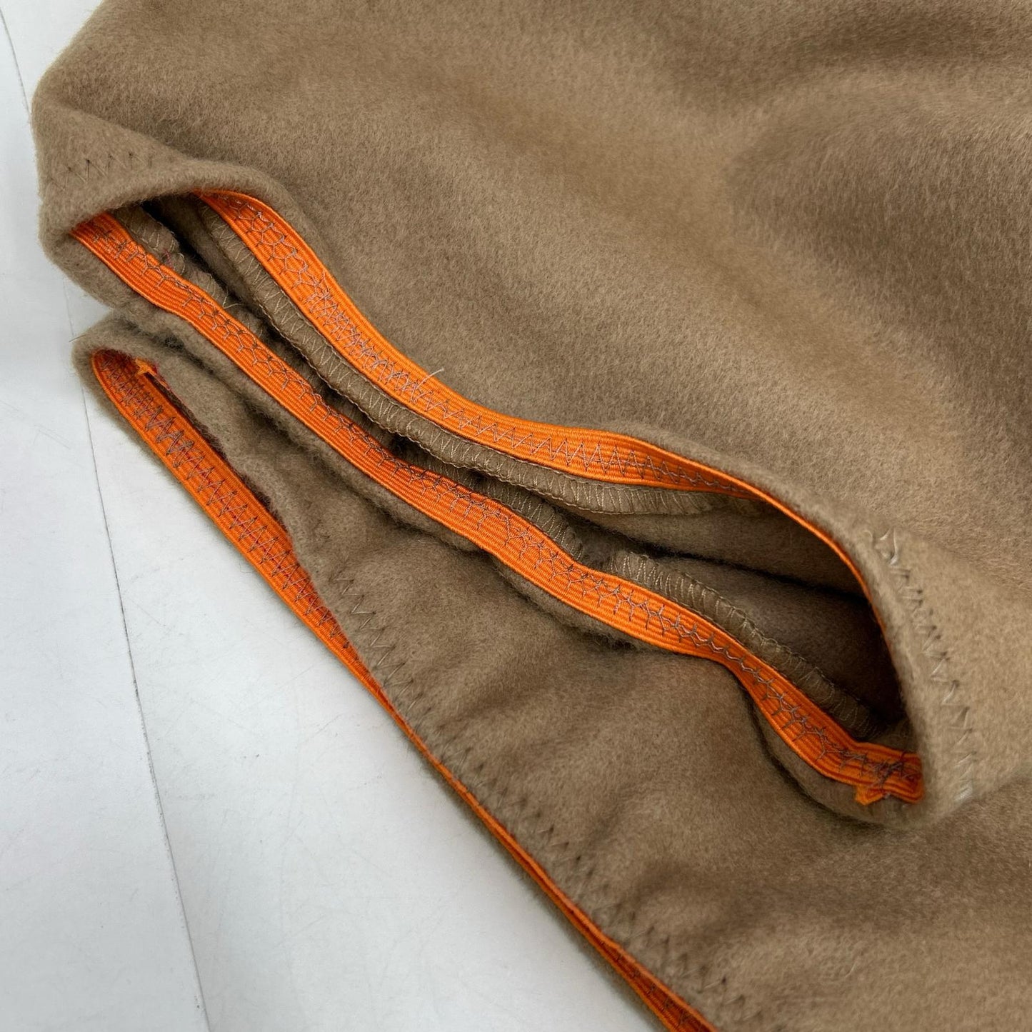 Beige Wool Beaver Track Pants Bottoms 1 Ladies