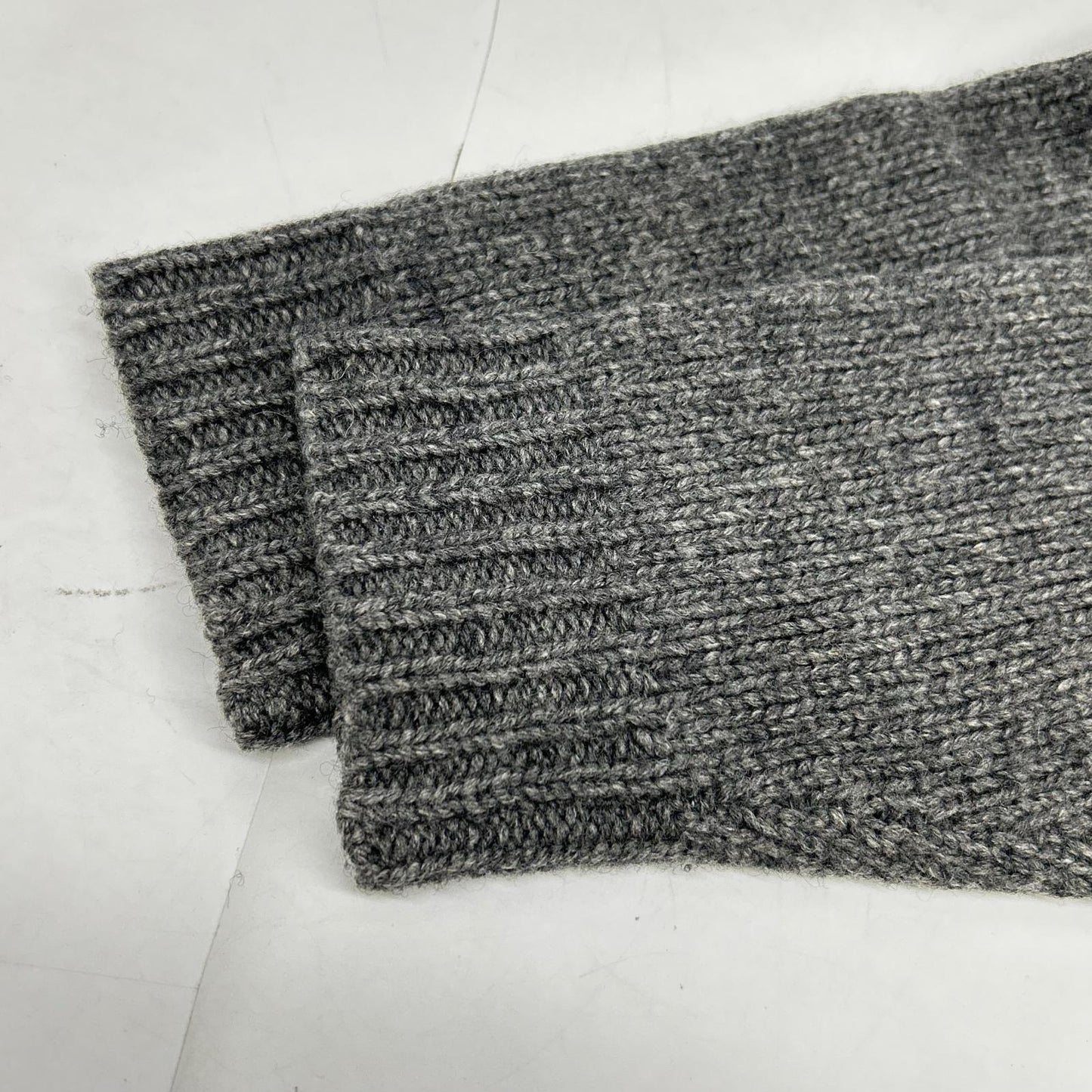 90s Gray V-Neck Wool Knit Top M Men's