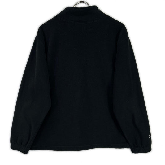 Black Polartec Mock Neck Top for Men