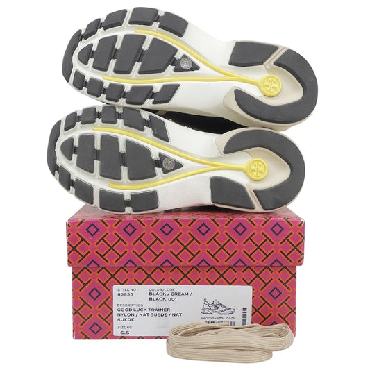 Tory Burch トリーバーチ 美品 GOOD LUCK TRAINER シューズ レディース ブラック系 6 1/2M 13095 シューズ