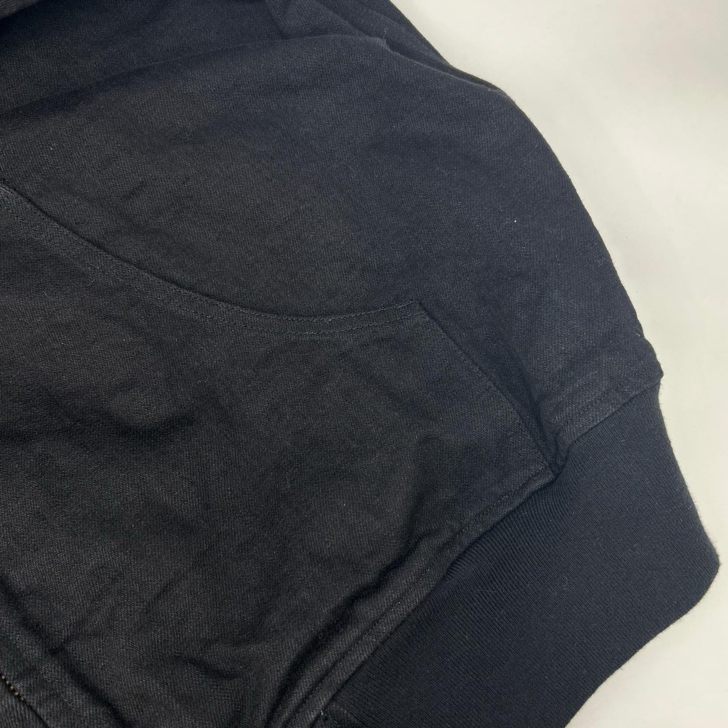 COMOLI C03-01003 黑色 13.5盎司 黑丹宁拉链连帽夹克
