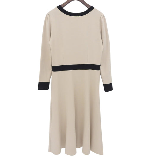 TO BE CHIC トゥービーシック レーヨン ポリエステル ニットワンピース レディース ベージュ 40 24年製 ワンピース