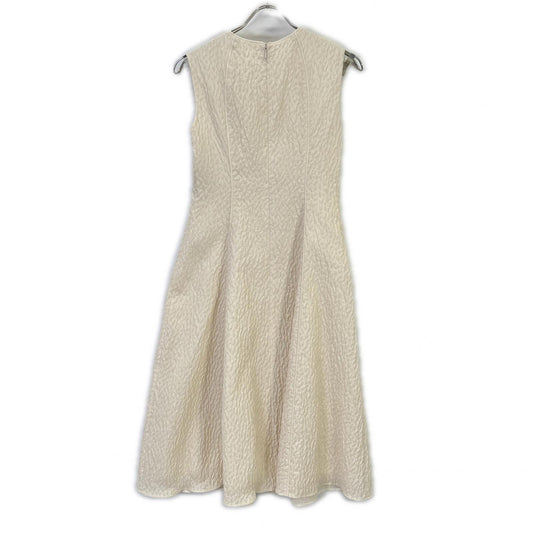 IVORY Jacquard Sleeveless Flare Dress Dress 38 Women's