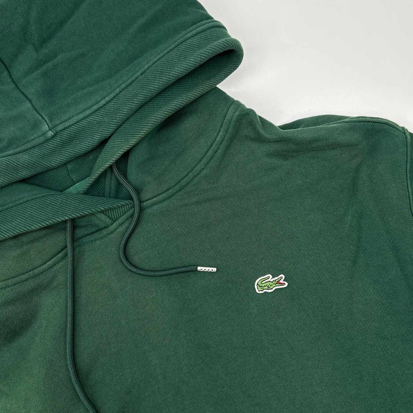 Lacoste 法国鳄鱼 绿色棉质连帽连衣裙 上衣