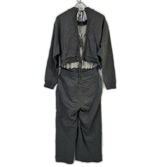 T by ALEXANDER WANG ティーバイアレキサンダーワン 4C377000B2 21020026 グレー バックリボン スウェット ジャンプスーツ スーツ セットアップ