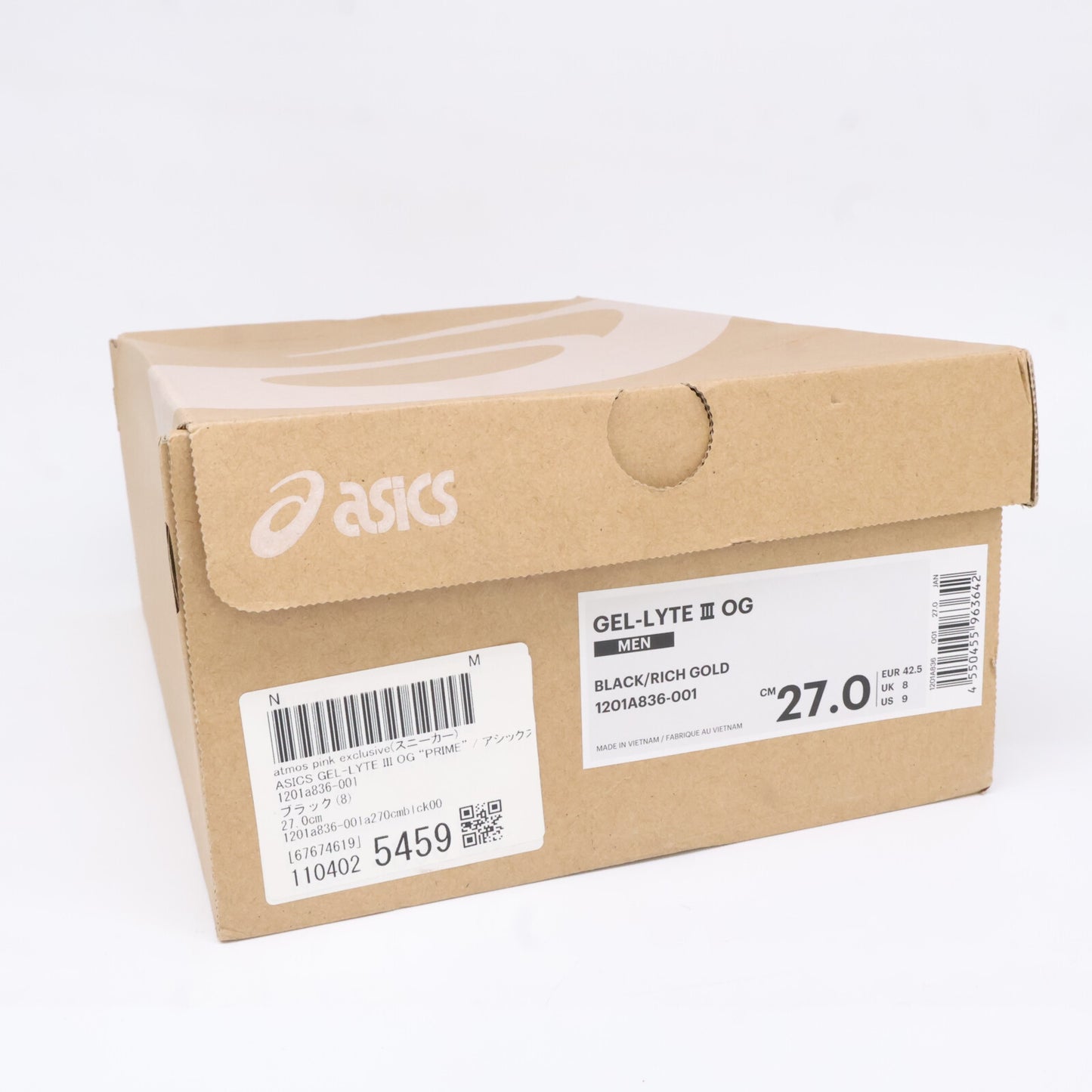 asics アシックス x寺門ジモン【新品】1201A836 Gel-Lyte 3 OG JIMON ハラコ スニーカー シューズ