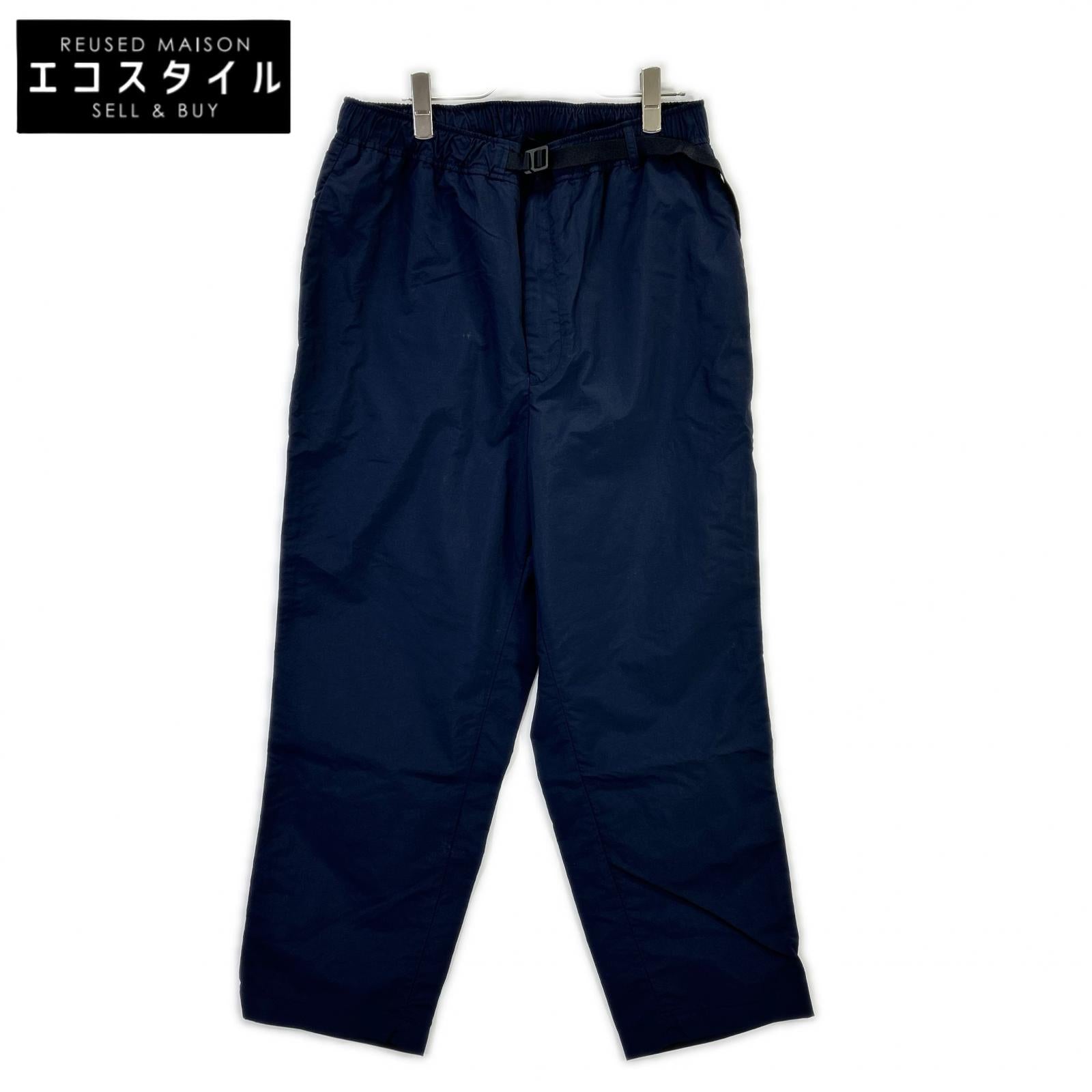 everyone エブリワン 23AW ネイビー ナイロン NYLON BELTED EASY PANTS