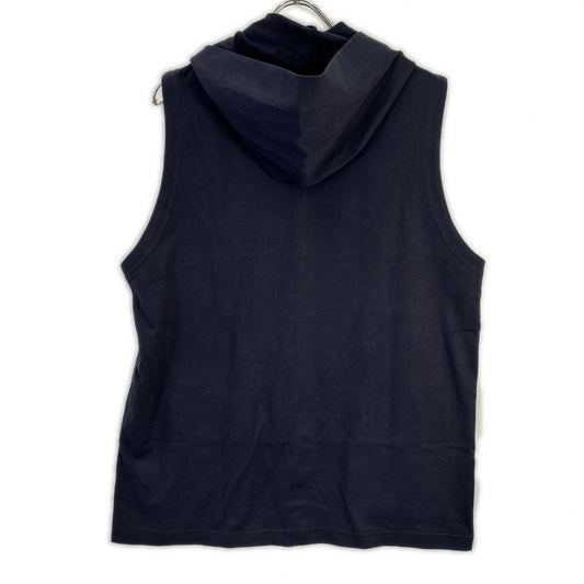 REGULATION Yohji Yamamoto レギュレーション ヨウジヤマモト ネイビー HIGH DENSITY JERSEY HOODED ZIP VEST ベスト