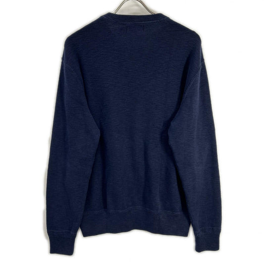 POLO RALPH LAUREN ポロ ラルフローレン ネイビー コットン フェルトワッペンロゴ クルーネックニット トップス