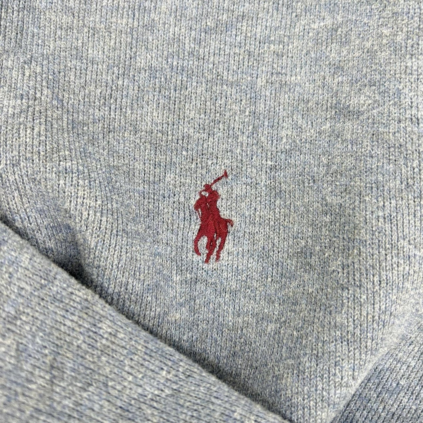 POLO RALPH LAUREN blue half-zip knit top