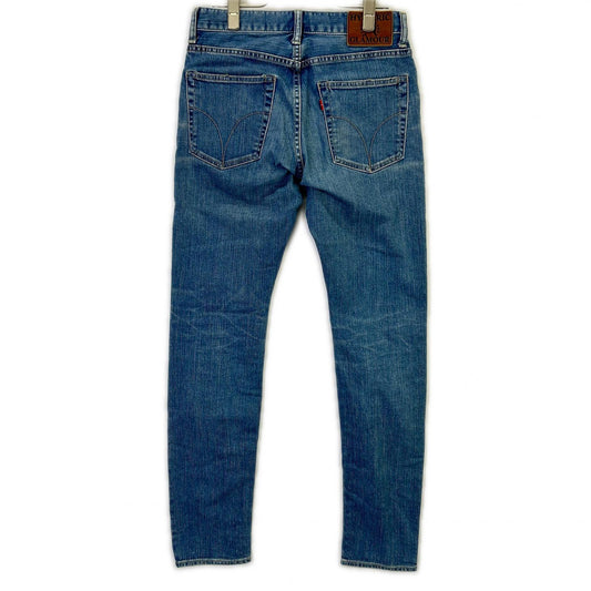HYSTERIC GLAMOUR ヒステリックグラマー 02213AP15 ブルー スタッズ スリムパンツ ボトムス