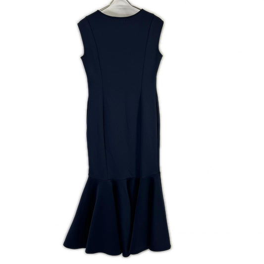 JENNE 24SS Navy French Sleeve Mermaid Cut-and-Sewn Dress