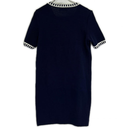 YvesSaintLaurent イヴサンローラン ネイビー レーヨン 半袖ワンピース ワンピース