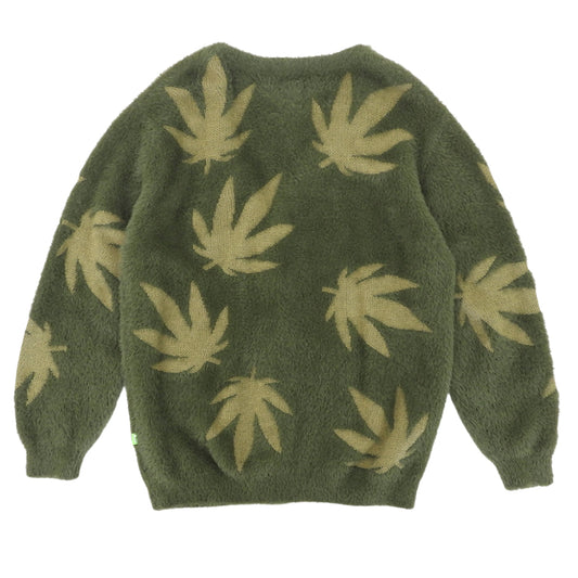 HUF ハフ 美品 グリーン×カーキ PLANTLIFE カーディガン トップス メンズ L グリーン系 トップス
