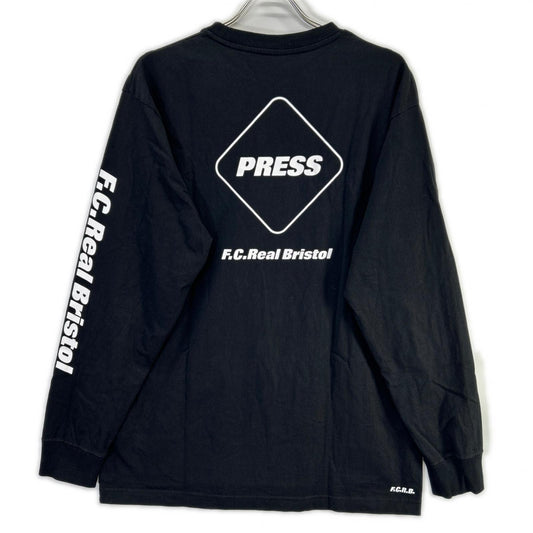 F.C.Real Bristol エフシーリアルブリストル FCRB-260082 26SS ブラック PRESS L/S TEE トップス