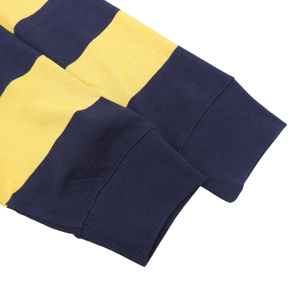 POLO RALPH LAUREN ポロ ラルフローレン ボーダー 長袖 ラガーシャツ トップス メンズ イエロー×ネイビー M トップス