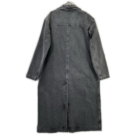 DIESEL ディーゼル 22AW D-ROKU-LONG チャコール クラッシュ加工 デニム ロングコート コート