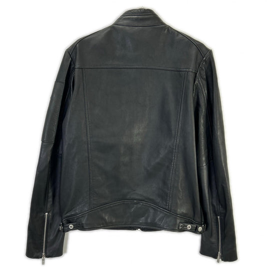 DIESEL ディーゼル ブラック ラムレザー シングルライダース ジャケット