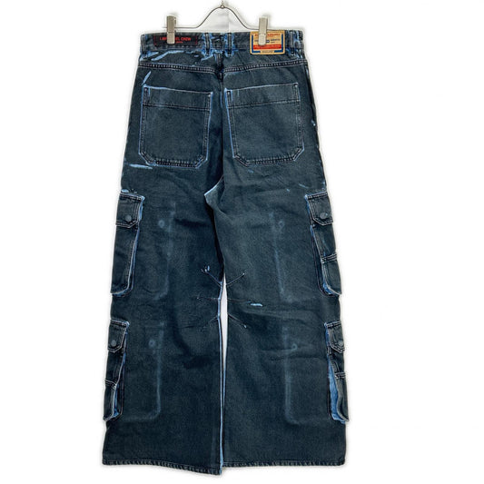 DIESEL ディーゼル 24SS ブルー D-SIRE-CARGO デニム カーゴパンツ ボトムス