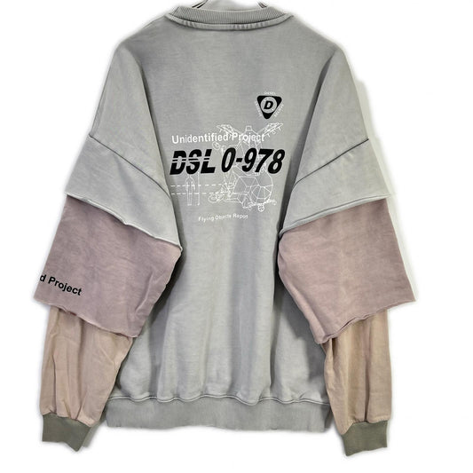 DIESEL ディーゼル グレー S-GRUB ロングスリーブ トレーナー トップス