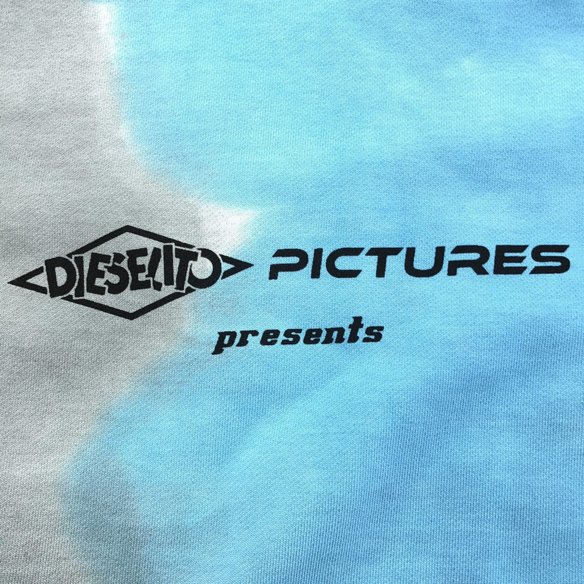 DIESEL Blue × gray tie-dye sweatshirt, top