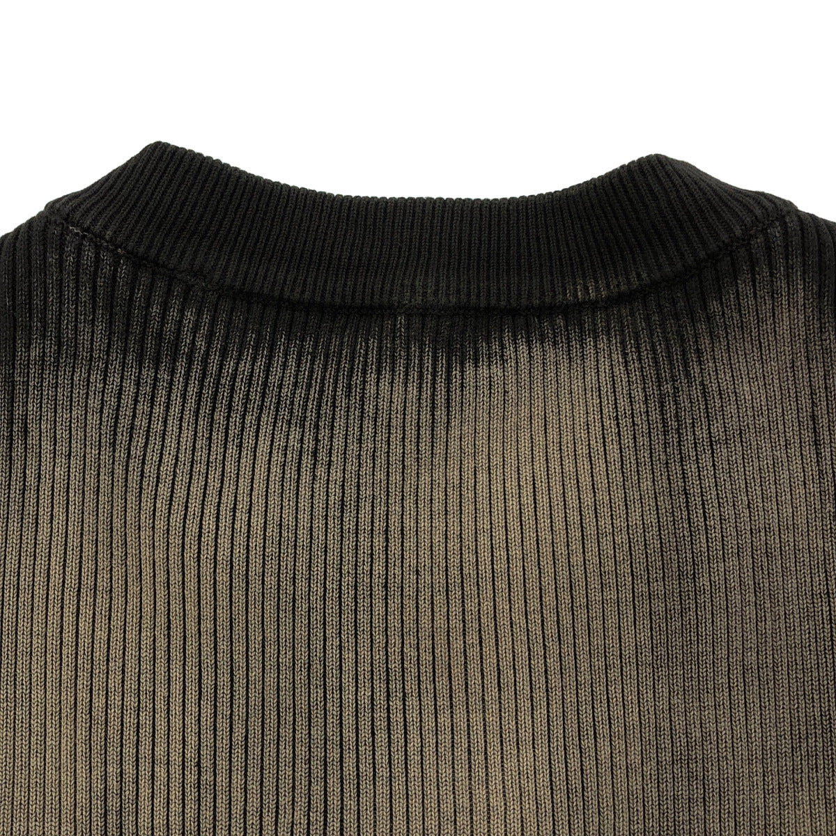 DIESEL Beige × gray K-DARIN Oval D ribbed top, top