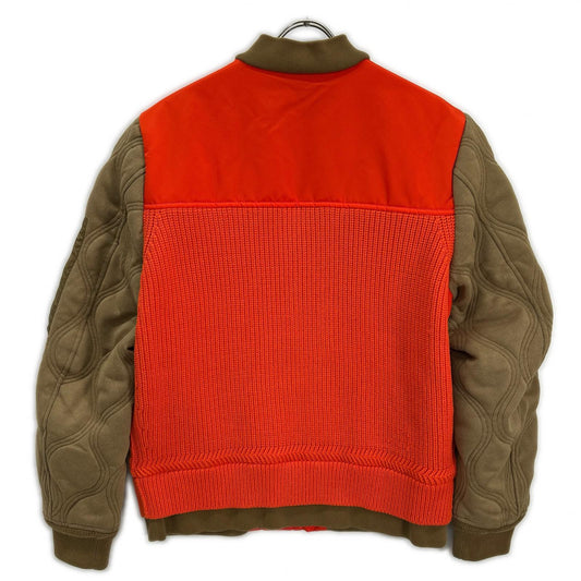DIESEL ディーゼル オレンジ×ブラウン K-OHIO ニット切替 ジャケット フライトジャケット ジャケット