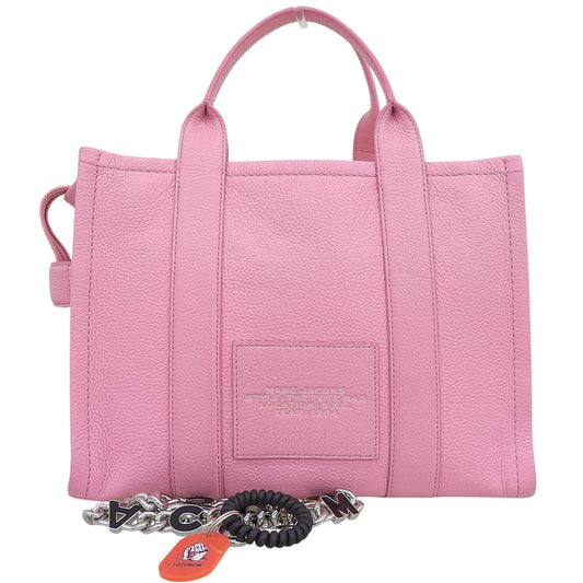 MARC JACOBS マーク ジェイコブス ミディアム トートバッグ チェーンストラップ付 レザー レディース ピンク トートバッグ