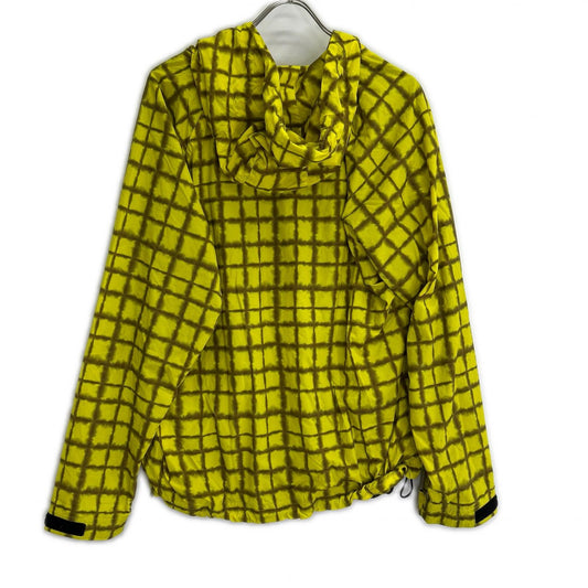 WOKE EDGE yellow tie-dye check parka, jacket