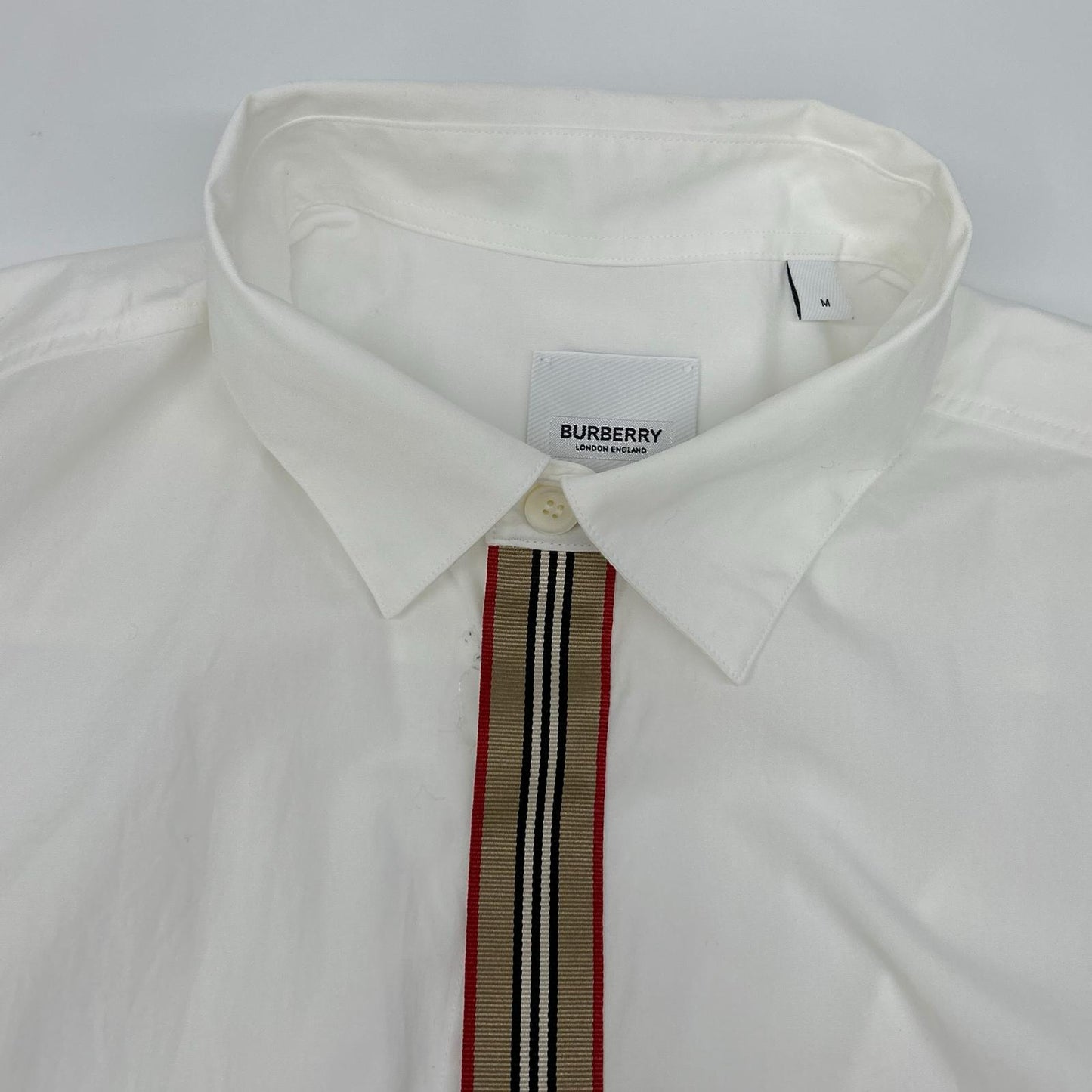 BURBERRY バーバリー 8017503 ホワイト ノバストライプ S/S シャツ トップス