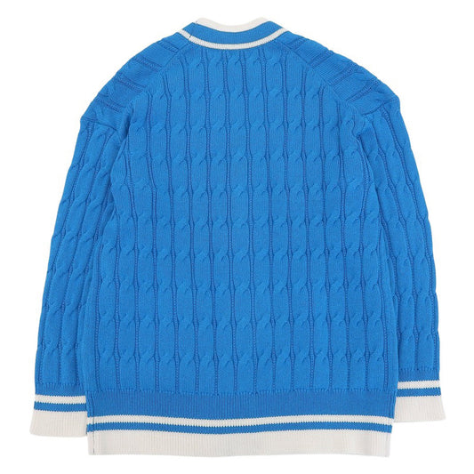 TRADITIONAL WEATHERWEAR トラディショナルウェザーウェア ニットカーディガン トップス レディース ブルー×ホワイト S トップス