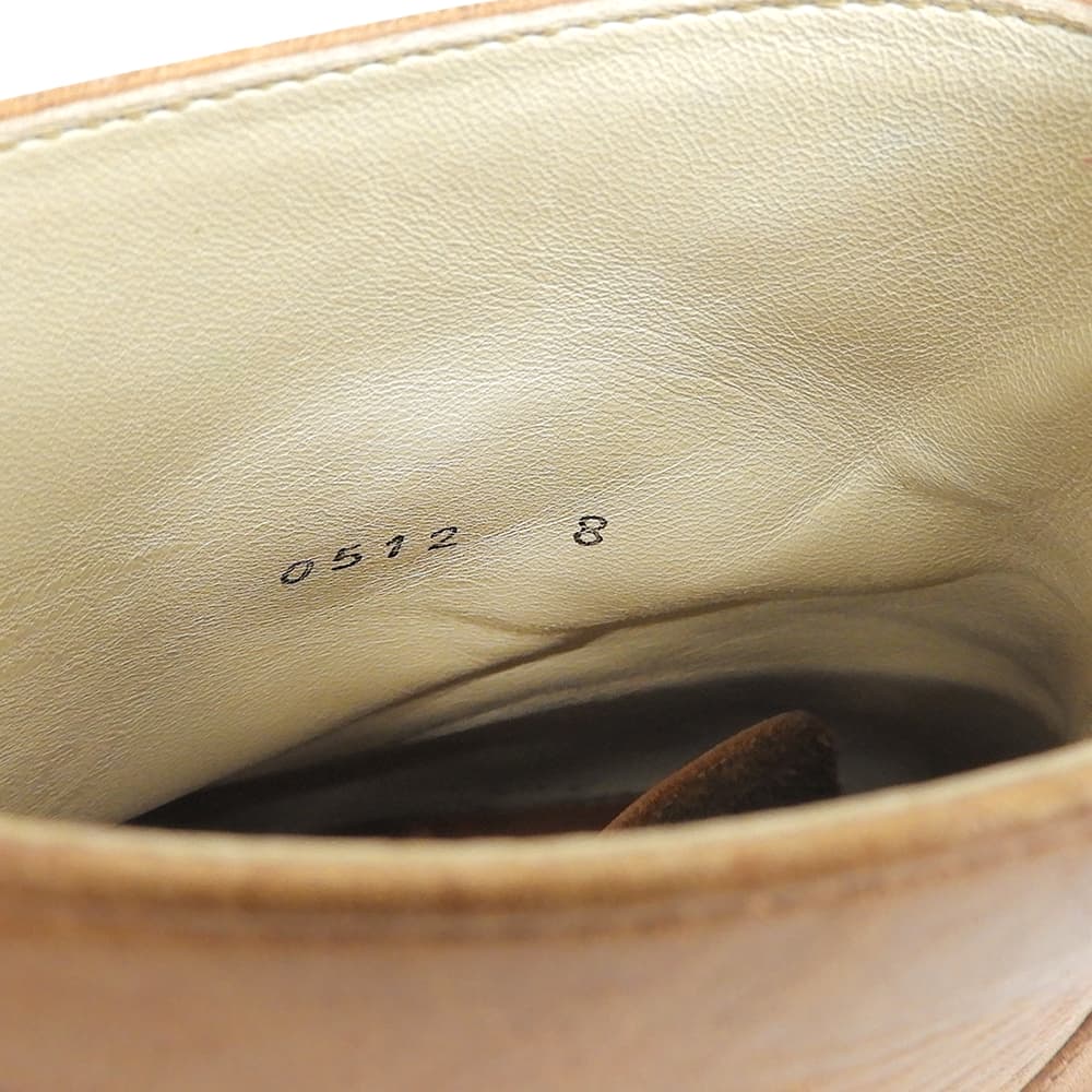 FOOT THE COACHER フットザコーチャー フリンジ レースアップブーツ シューズ メンズ キャメル 8 シューズ