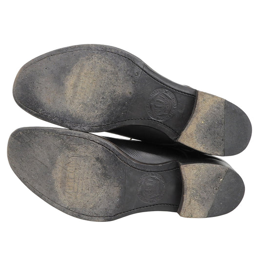 FOOT THE COACHER フットザコーチャー フリンジ レースアップブーツ シューズ メンズ 黒 ブラック 8 1/2 シューズ