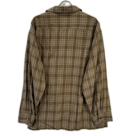 ANCELLM アンセルム ANC-SH80 ブラウン AGING RAYON CHECK SHIRT トップス