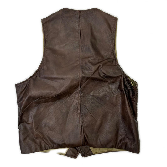 schott ショット ブラウン レザー ジレ ベスト