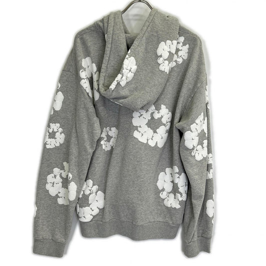 Denim Tears デニムティアーズ グレー コットン Wreath Zip Hoodie トップス