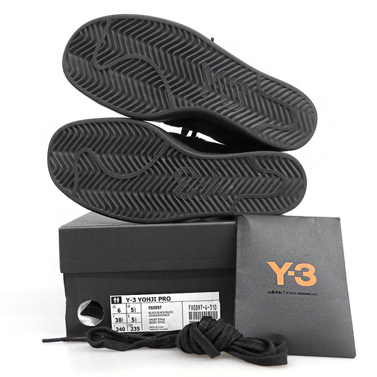 Y-3 ワイスリー ハイカットスニーカー シューズ レディース キャンバス ブラック 24cm FX0897 シューズ