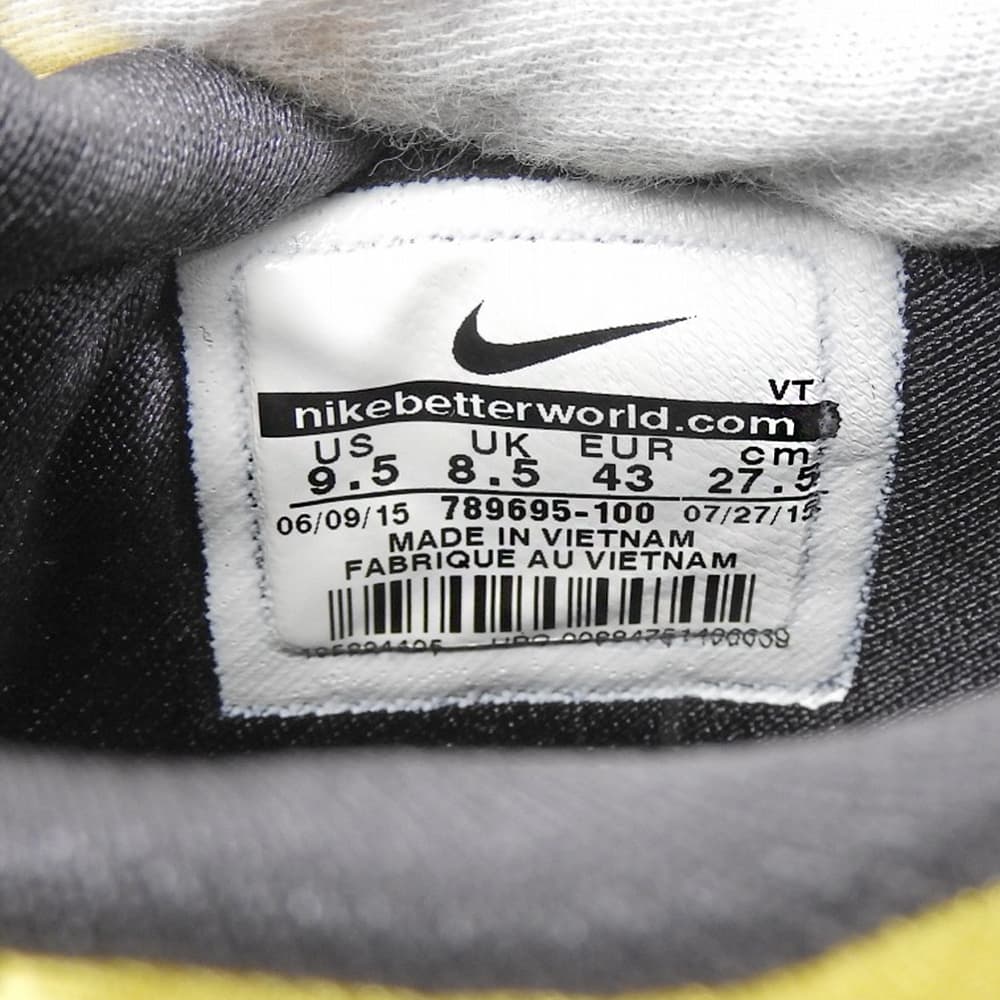 NIKE Nike Like New Air Max Zero Sneakers Shoes Men's Yellow×White 27.5cm 789695-100 Shoes