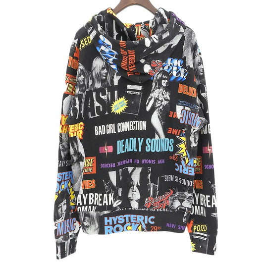 HYSTERIC GLAMOUR ヒステリックグラマー 総柄 コットン ジップアップパーカー トップス メンズ マルチカラー M トップス
