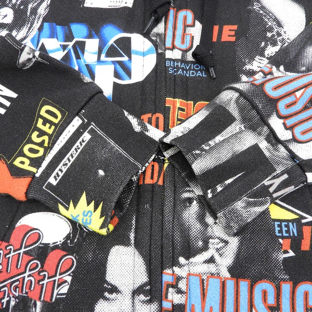 HYSTERIC GLAMOUR ヒステリックグラマー 総柄 コットン ジップアップパーカー トップス メンズ マルチカラー M トップス