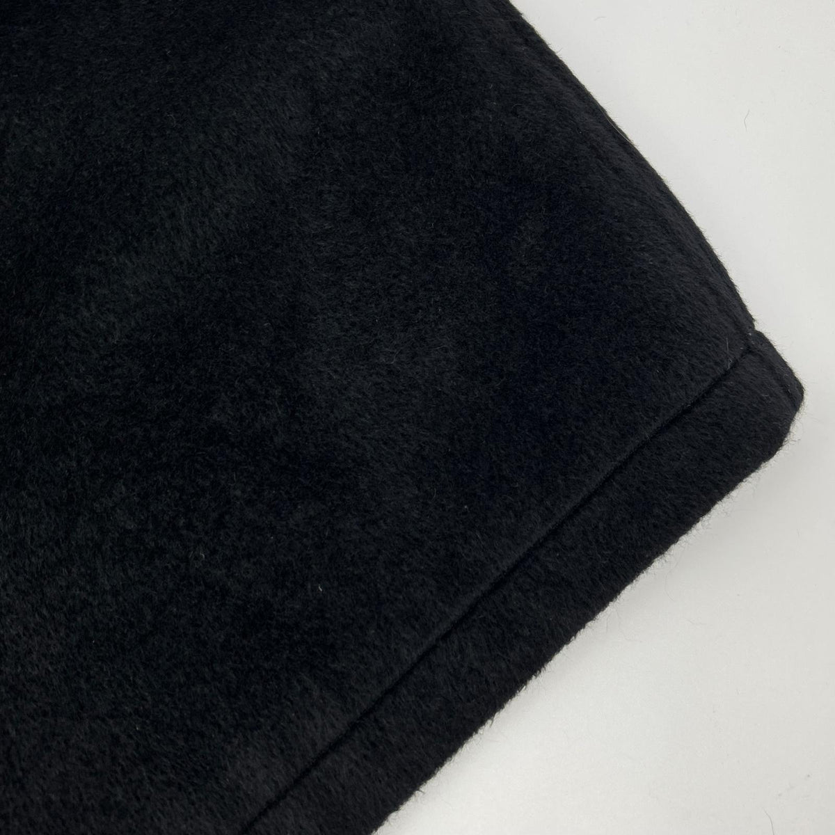 JURGEN LEHL Black Wool/Angora Chin-Strap Coat Coat