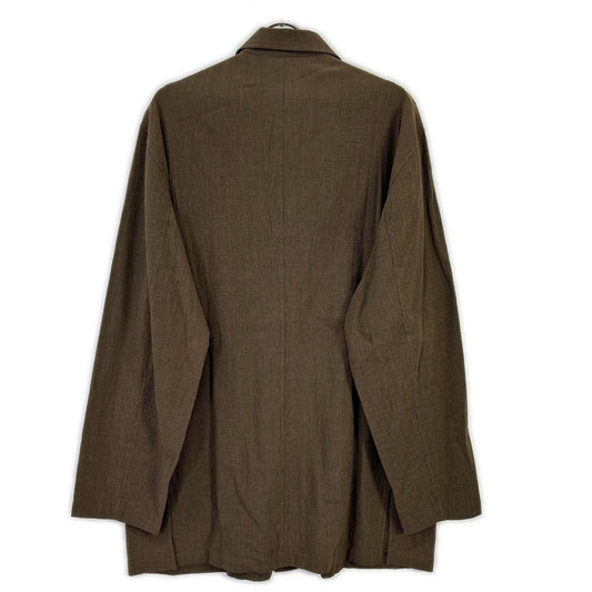 JURGEN LEHL JURGEN LEHL brown 100% cotton checked shirt jacket jacket