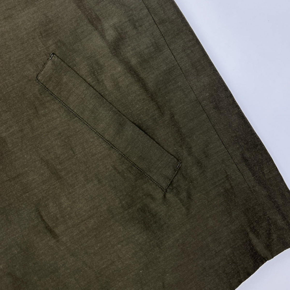 JURGEN LEHL Khaki Silk/Cotton Shirt Blouson Jacket