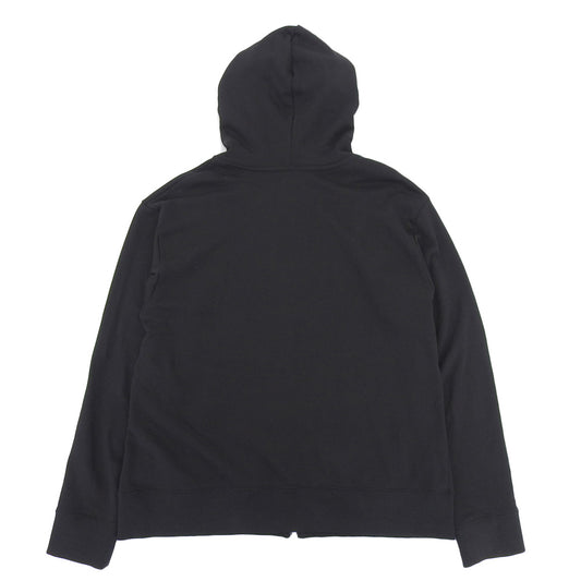 BARNEYSNEWYORK バーニーズニューヨーク ロングスリーブ ジップアップ フーデッド パーカー コットン トップス メンズ ブラック L トップス