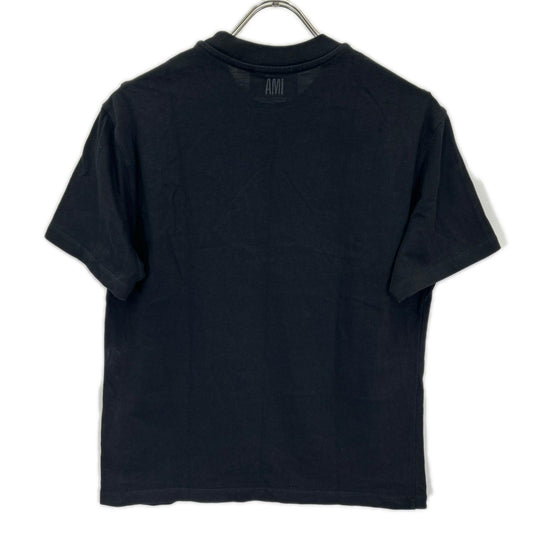AMI PARIS アミパリス ブラック ハート刺繍 半袖Tシャツ トップス