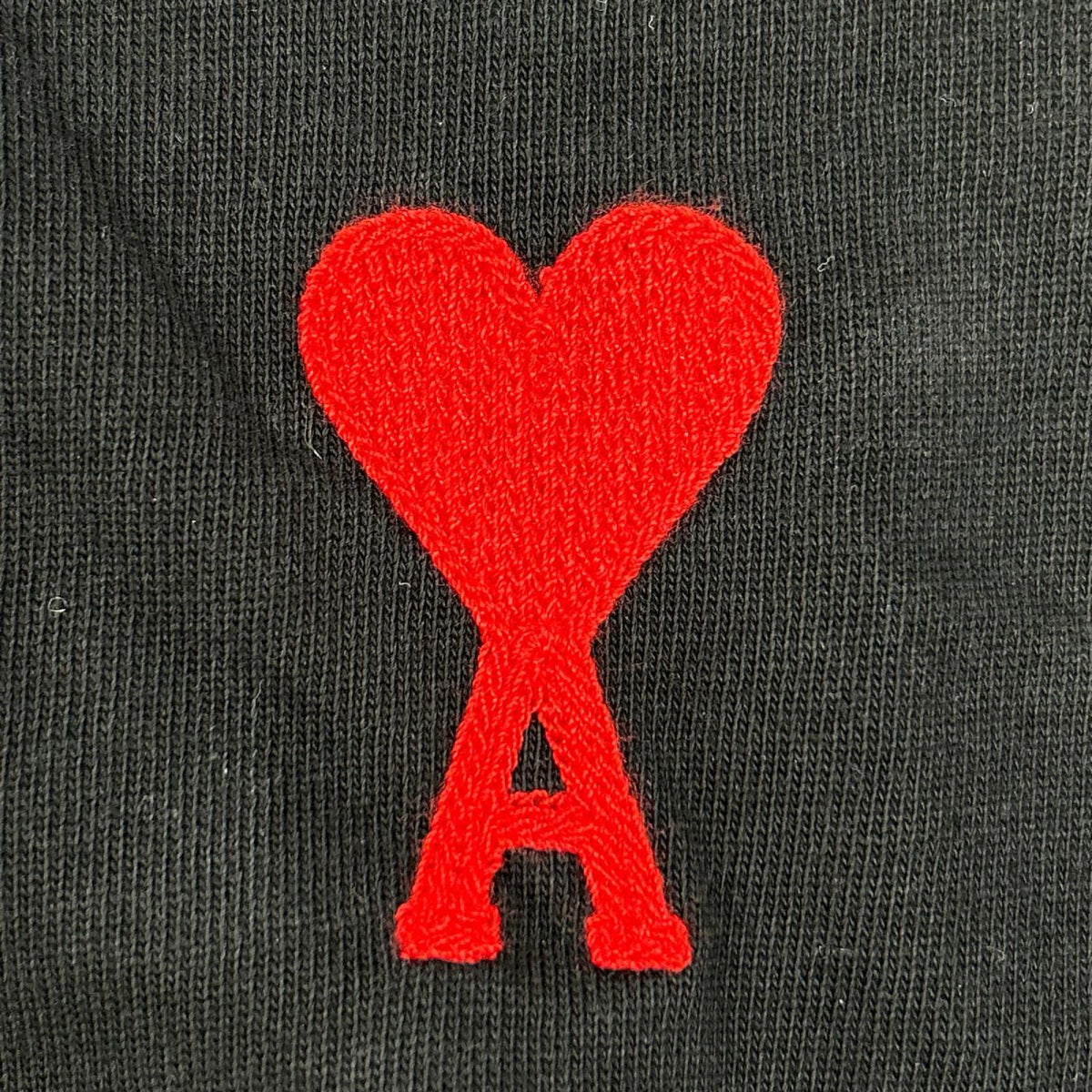 AMI PARIS アミパリス ブラック ハート刺繍 半袖Tシャツ トップス