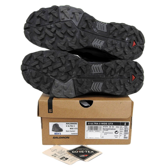 SALOMON サロモン X Ultra 5 ワイド ゴアテックス ハイキングシューズ メンズ Black Asphalt Castlerock ブラック 27cm 477274 シューズ