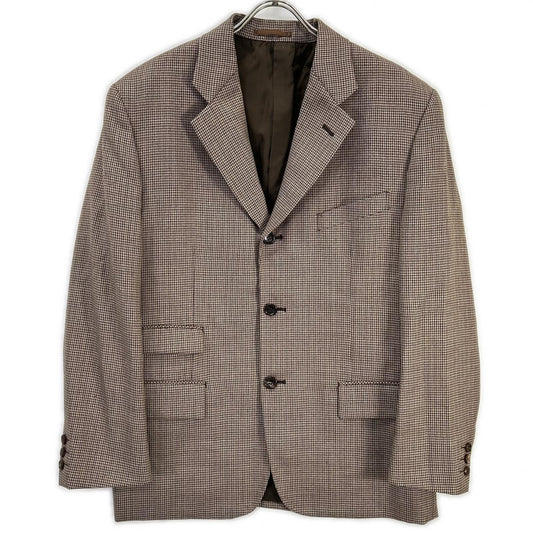 COMMEdesGARCONS HOMME PLUS コムデギャルソンオムプリュス AD1991 90s PJ-0503S ブラウン ハウンドトゥース ウール セットアップ スーツ スーツ セットアップ