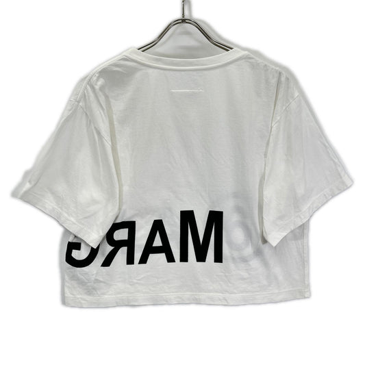 MM6 エムエムシックス S52GC0110 ホワイト クロップド丈 Tシャツ トップス