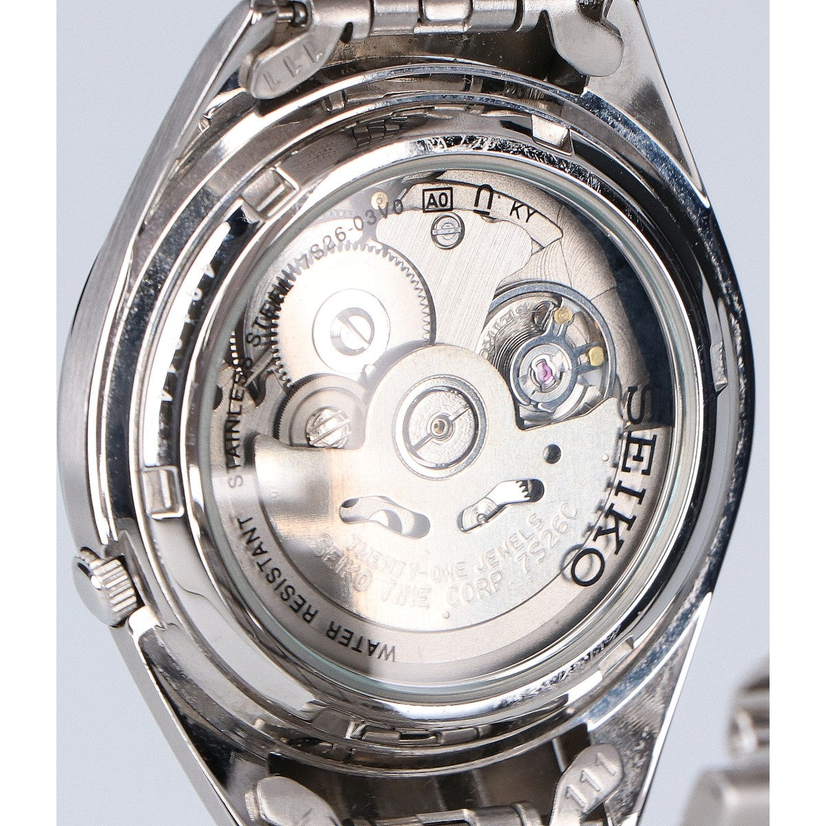 SEIKO セイコー SNKL19J1 7S26 SEIKO 5 セイコー5 デイデイト シースルーバック 自動巻き 腕時計